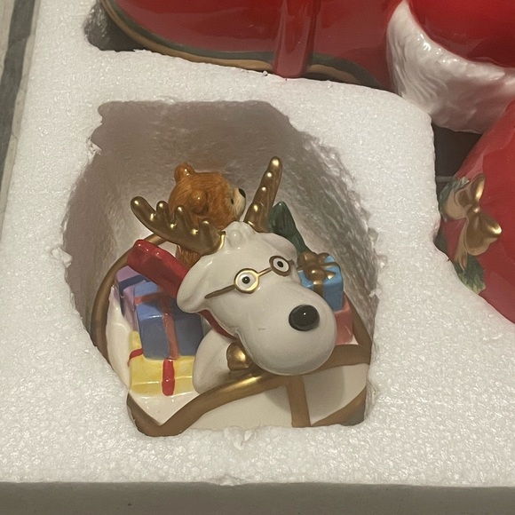 Fitz and Floyd Santa on a Motorcycle Cookie Jar limited edition rare Christmas - Picture 8 of 13